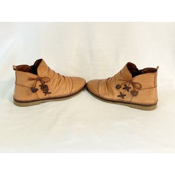 Spring Step Women's Pomeroy Chelsea Boot Leather Sz 10.5-11. Camel Color - Picture 4 of 14